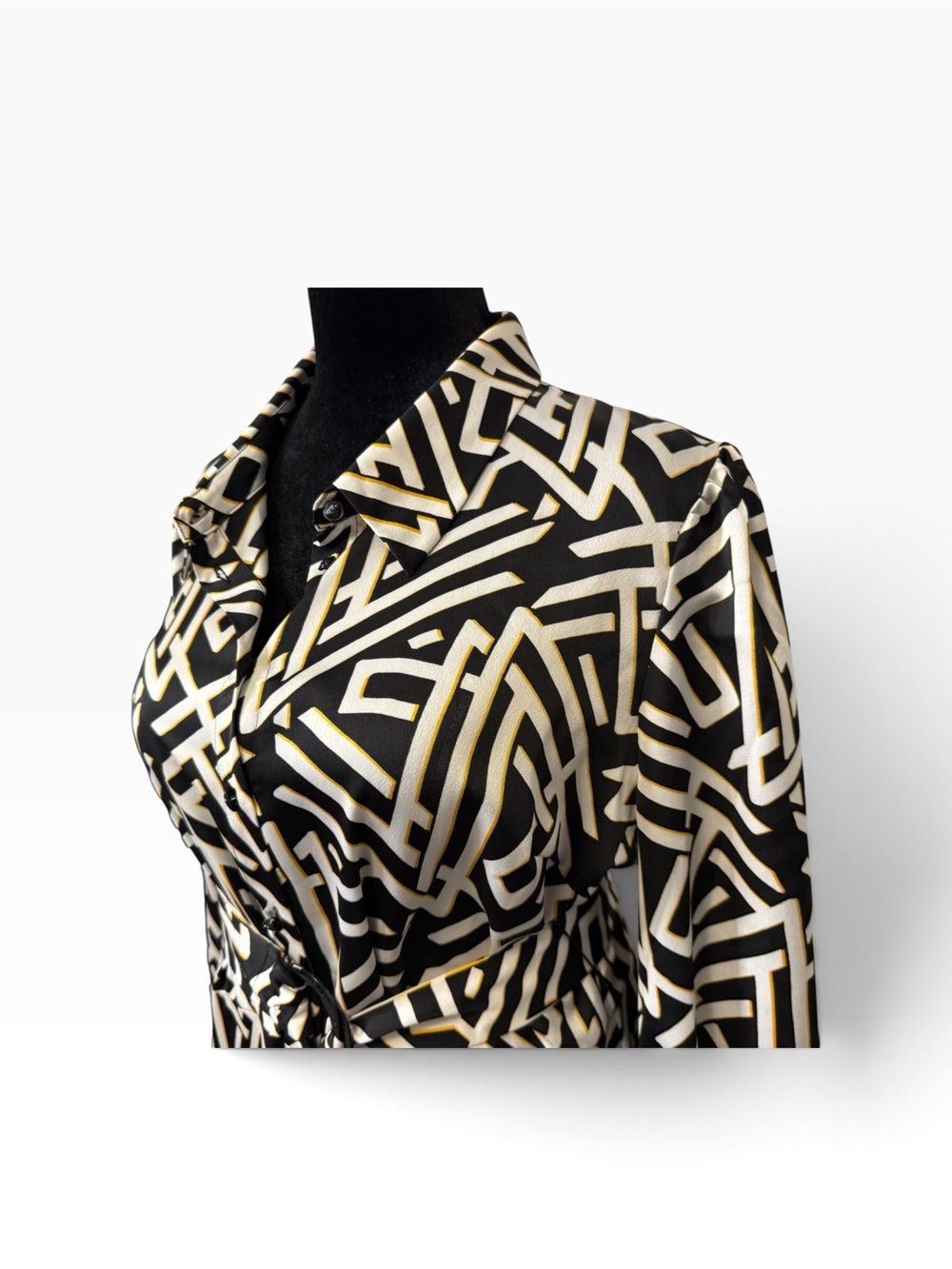 Karl Lagerfeld Paris Geometric Handkerchief Hem Shirt Dress – Size 16